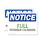 Signmission Full Nitrogen Cylinders OSHA Notice Sign, Plastic, 10in W x 7in L, 2PK OS-2PACK-NS-P-710-L-15738 - alternate 1
